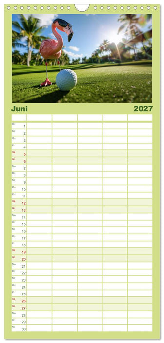 Der tierisch lustige Golfkalender (CALVENDO Familienplaner 2027)