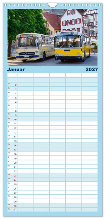 Omnibusse im Fokus (CALVENDO Familienplaner 2027)