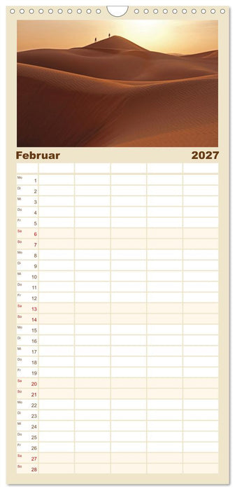 Die Dünen in der Wüste von Abu Dhabi (CALVENDO Familienplaner 2027)