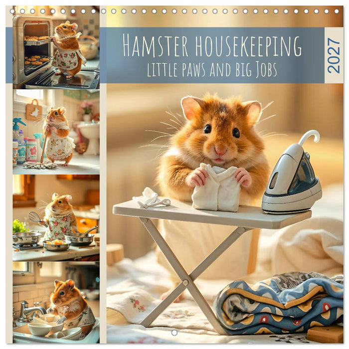 Hamster housekeeping - little paws and big Jobs (CALVENDO Monthly Calendar 2027)