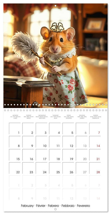 Hamster housekeeping - little paws and big Jobs (CALVENDO Monthly Calendar 2027)