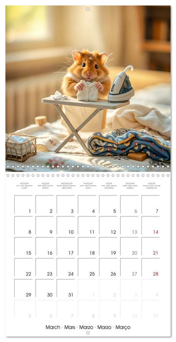 Hamster housekeeping - little paws and big Jobs (CALVENDO Monthly Calendar 2027)
