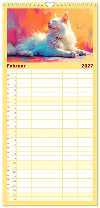 Tiere im Pop Art Kleid (CALVENDO Familienplaner 2027)