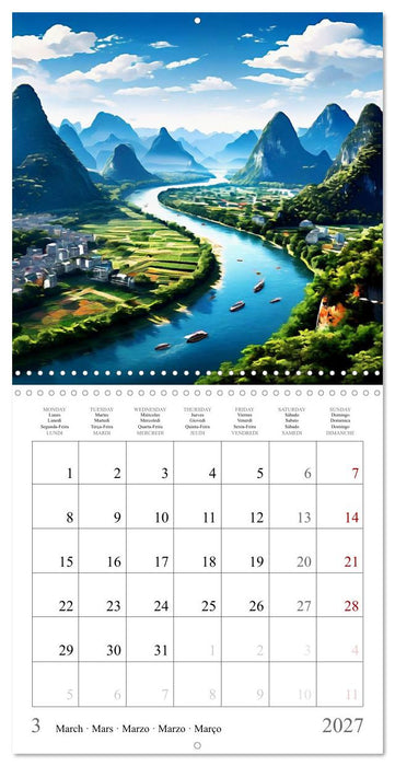China - Magical Landscapes (CALVENDO Monthly Calendar 2027)