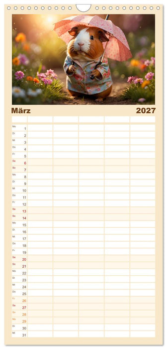 Meerschweinchen mal anders! (CALVENDO Familienplaner 2027)