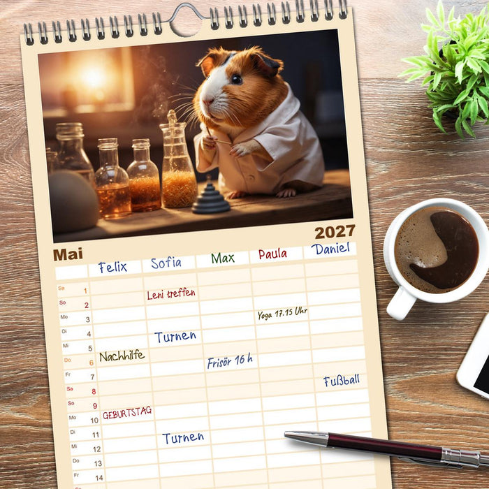 Meerschweinchen mal anders! (CALVENDO Familienplaner 2027)