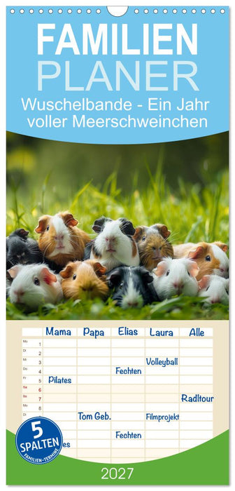 Wuschelbande - Ein Jahr voller Meerschweinchen (CALVENDO Familienplaner 2027)