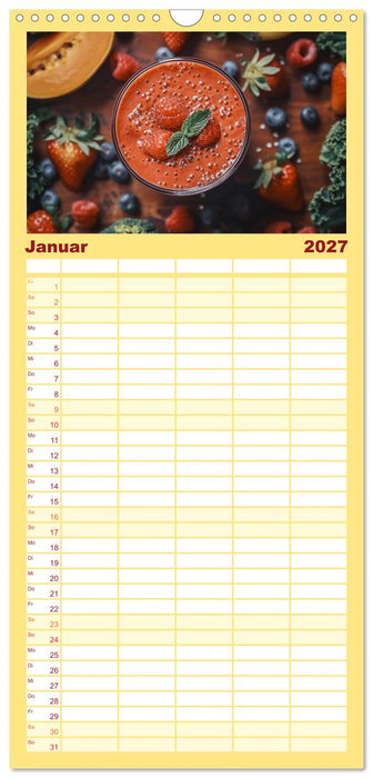 Leckere Smoothies (CALVENDO Familienplaner 2027)