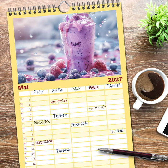 Leckere Smoothies (CALVENDO Familienplaner 2027)