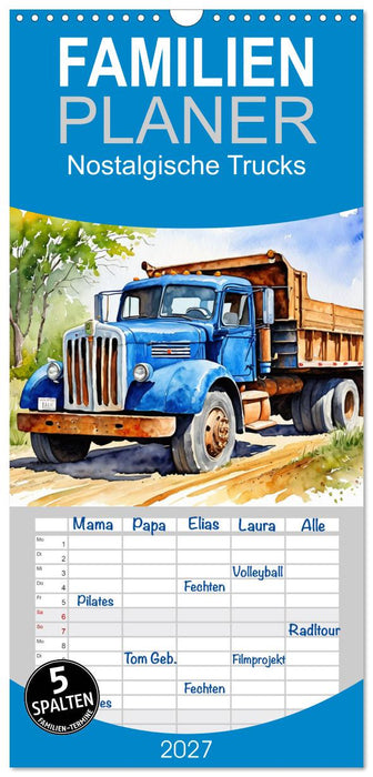 Nostalgische Trucks (CALVENDO Familienplaner 2027)