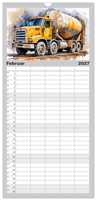 Nostalgische Trucks (CALVENDO Familienplaner 2027)