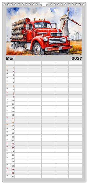 Nostalgische Trucks (CALVENDO Familienplaner 2027)
