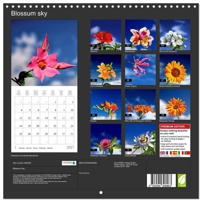 Blossum sky (CALVENDO Monthly Calendar 2027)