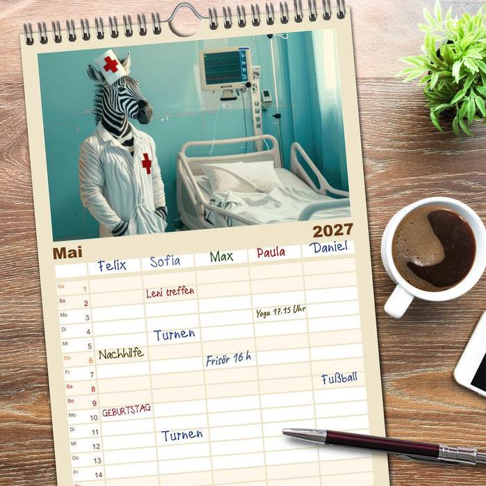 Tierisch lustige Krankenpfleger (CALVENDO Familienplaner 2027)