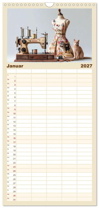 Wo Fäden Geschichten tragen (CALVENDO Familienplaner 2027)
