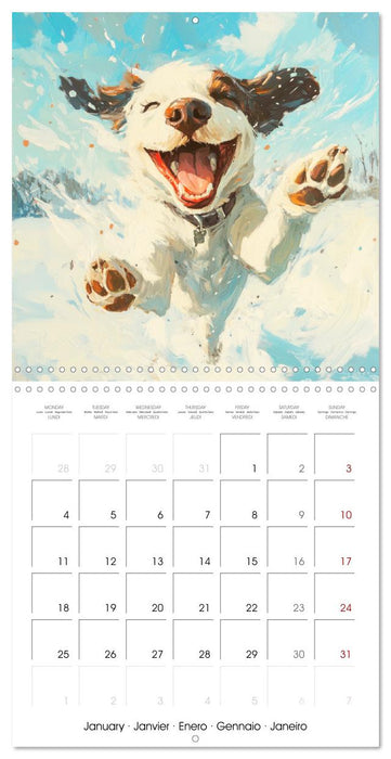 Funny dogs deluxe. Because happy faces make happy days (CALVENDO Monthly Calendar 2027)