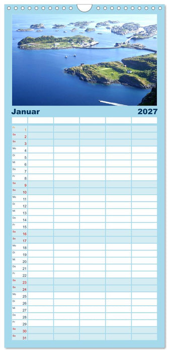 Norwegen - Unterwegs auf den Lofoten (CALVENDO Familienplaner 2027)