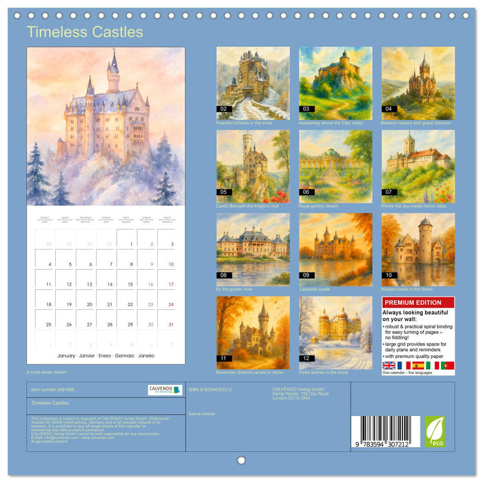 Timeless Castles (CALVENDO Monthly Calendar 2027)