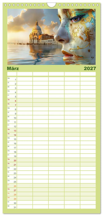 Wundervoll surreale venezianische Szenerien (CALVENDO Familienplaner 2027)