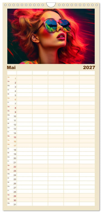 Popart Prinzessin (CALVENDO Familienplaner 2027)