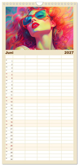 Popart Prinzessin (CALVENDO Familienplaner 2027)