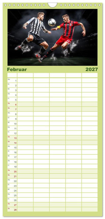 Fussball - Zweikampf (CALVENDO Familienplaner 2027)