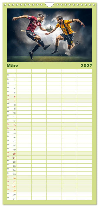 Fussball - Zweikampf (CALVENDO Familienplaner 2027)
