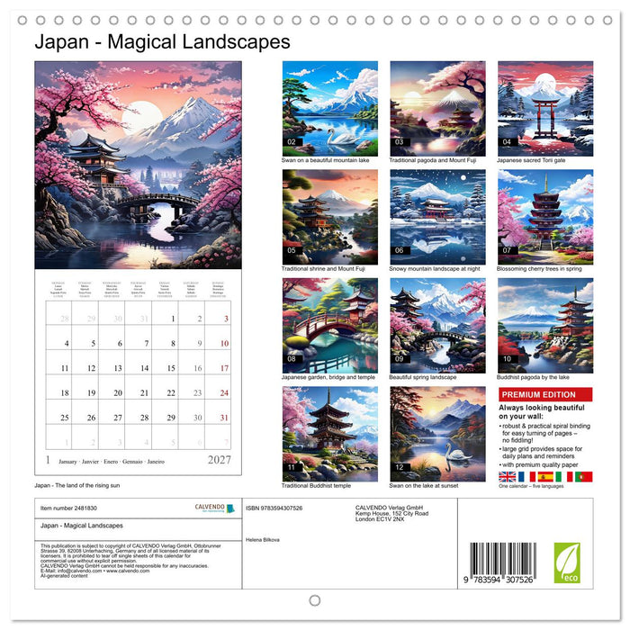 Japan - Magical Landscapes (CALVENDO Monthly Calendar 2027)