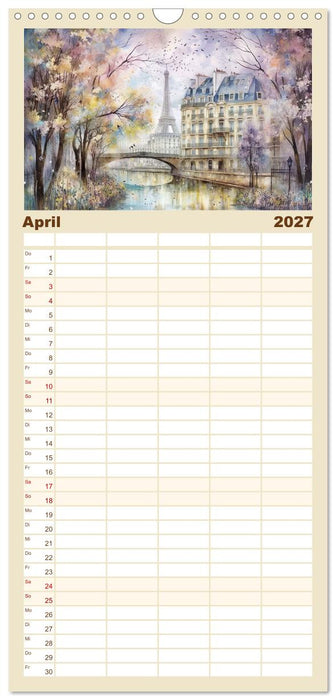 Eiffelturm: Kreativ anders (CALVENDO Familienplaner 2027)