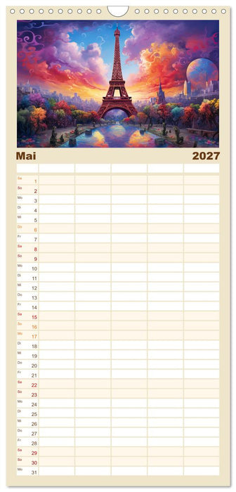 Eiffelturm: Kreativ anders (CALVENDO Familienplaner 2027)