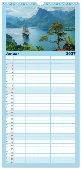 Mit den Träumen segeln (CALVENDO Familienplaner 2027)