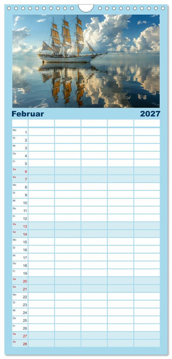 Mit den Träumen segeln (CALVENDO Familienplaner 2027)
