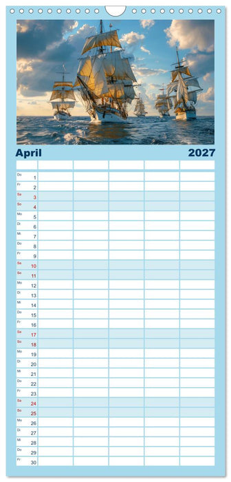 Mit den Träumen segeln (CALVENDO Familienplaner 2027)