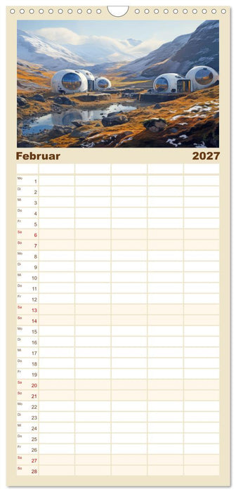 Futuristische moderne Behausungen (CALVENDO Familienplaner 2027)