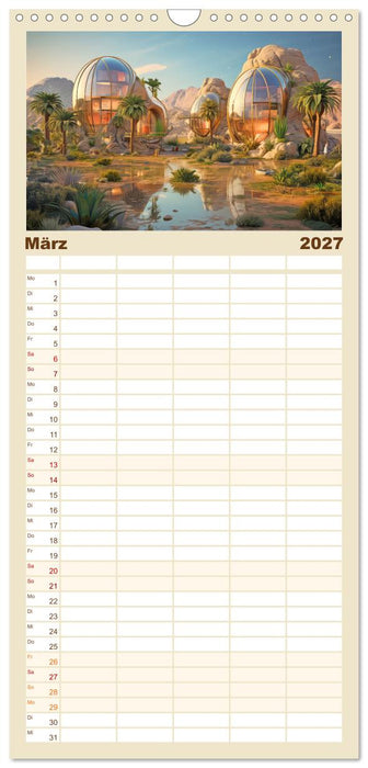 Futuristische moderne Behausungen (CALVENDO Familienplaner 2027)