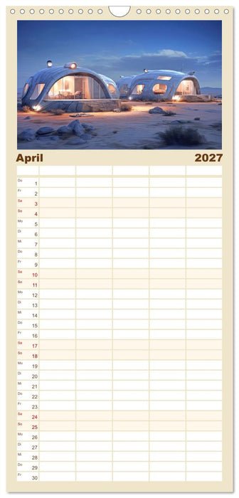 Futuristische moderne Behausungen (CALVENDO Familienplaner 2027)