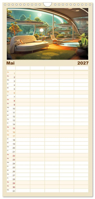 Futuristische moderne Behausungen (CALVENDO Familienplaner 2027)