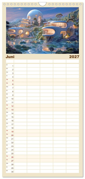 Futuristische moderne Behausungen (CALVENDO Familienplaner 2027)