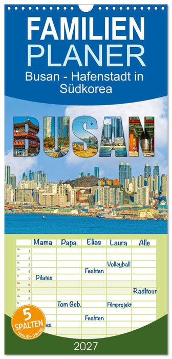 Busan - Hafenstadt in Südkorea (CALVENDO Familienplaner 2027)