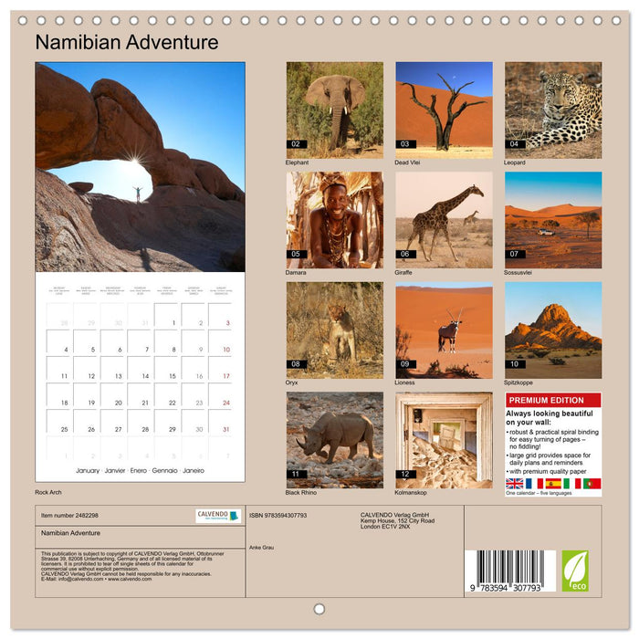Namibian Adventure (CALVENDO Monthly Calendar 2027)