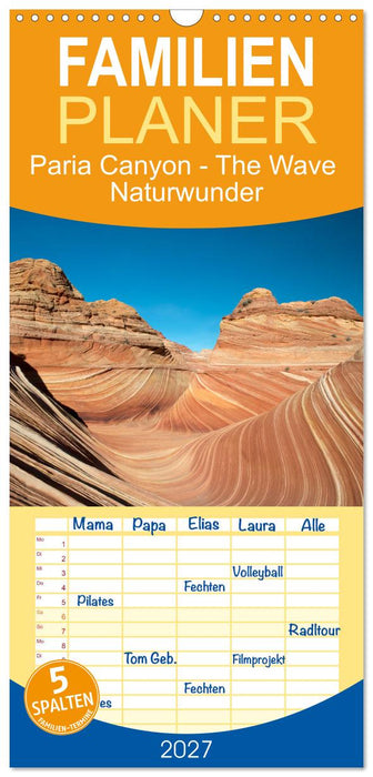 Paria Canyon - The Wave Naturwunder (CALVENDO Familienplaner 2027)