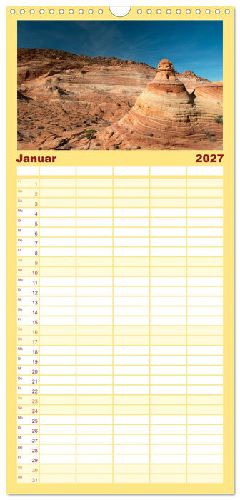 Paria Canyon - The Wave Naturwunder (CALVENDO Familienplaner 2027)