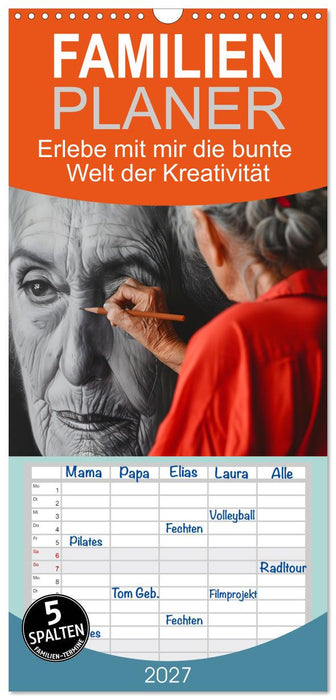 Erlebe mit mir die bunte Welt der Kreativität (CALVENDO Familienplaner 2027)