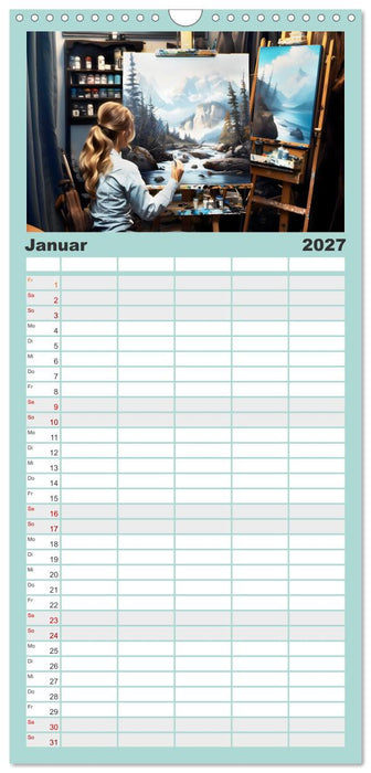 Erlebe mit mir die bunte Welt der Kreativität (CALVENDO Familienplaner 2027)