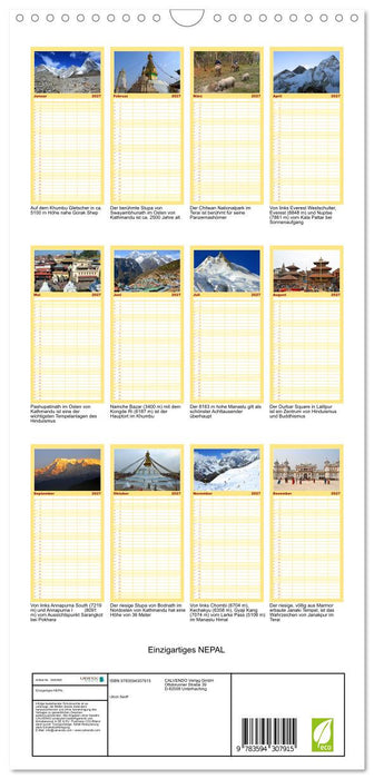 Einzigartiges NEPAL (CALVENDO Familienplaner 2027)