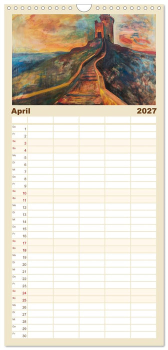 Der Turm zu Babel: Ungemalte Bilder der Kunstgeschichte (CALVENDO Familienplaner 2027)