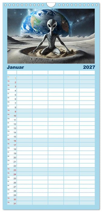 Aliens auf Tour (CALVENDO Familienplaner 2027)