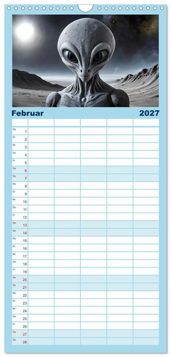 Aliens auf Tour (CALVENDO Familienplaner 2027)