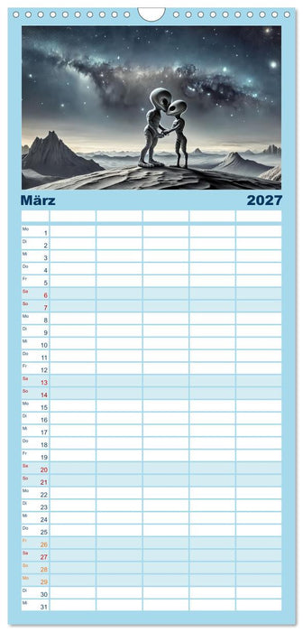 Aliens auf Tour (CALVENDO Familienplaner 2027)