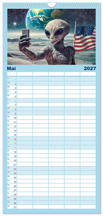 Aliens auf Tour (CALVENDO Familienplaner 2027)